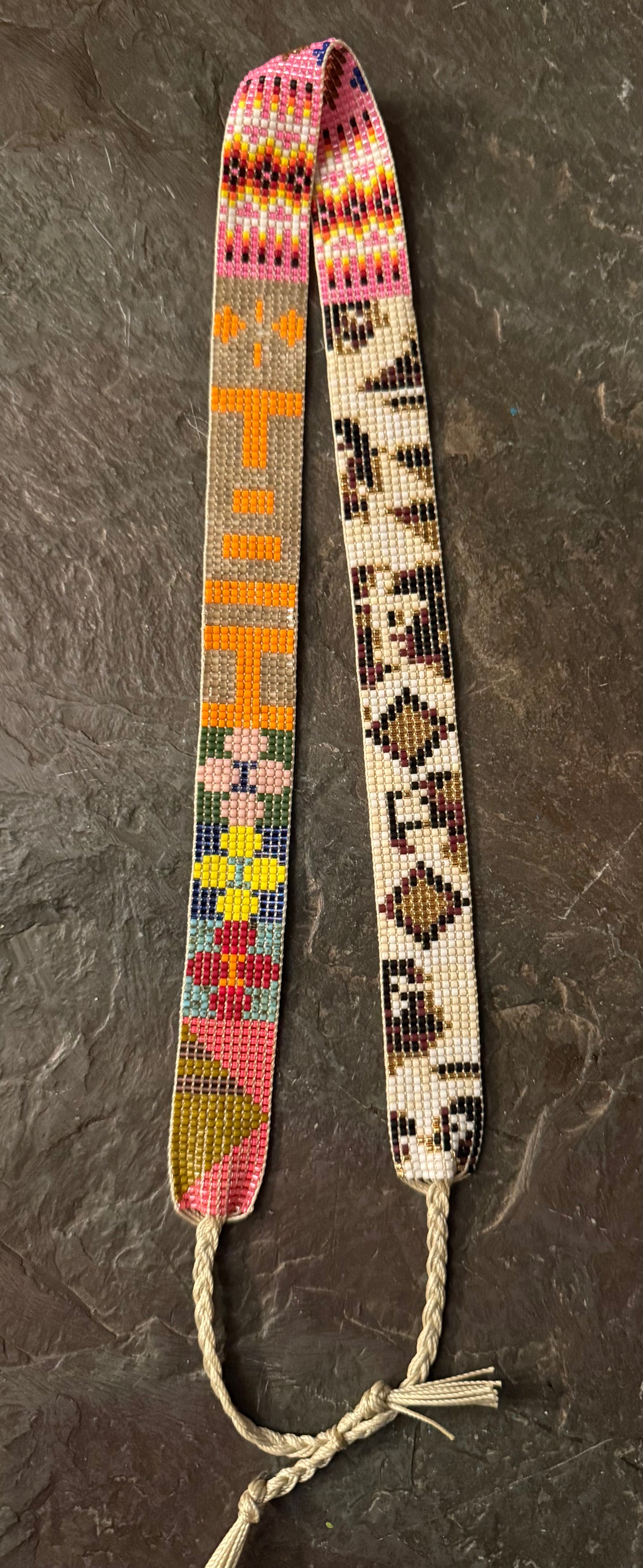 Trailblazer- Neon Nordic Light & Gold Desert Diamonds Cowboy Hatband