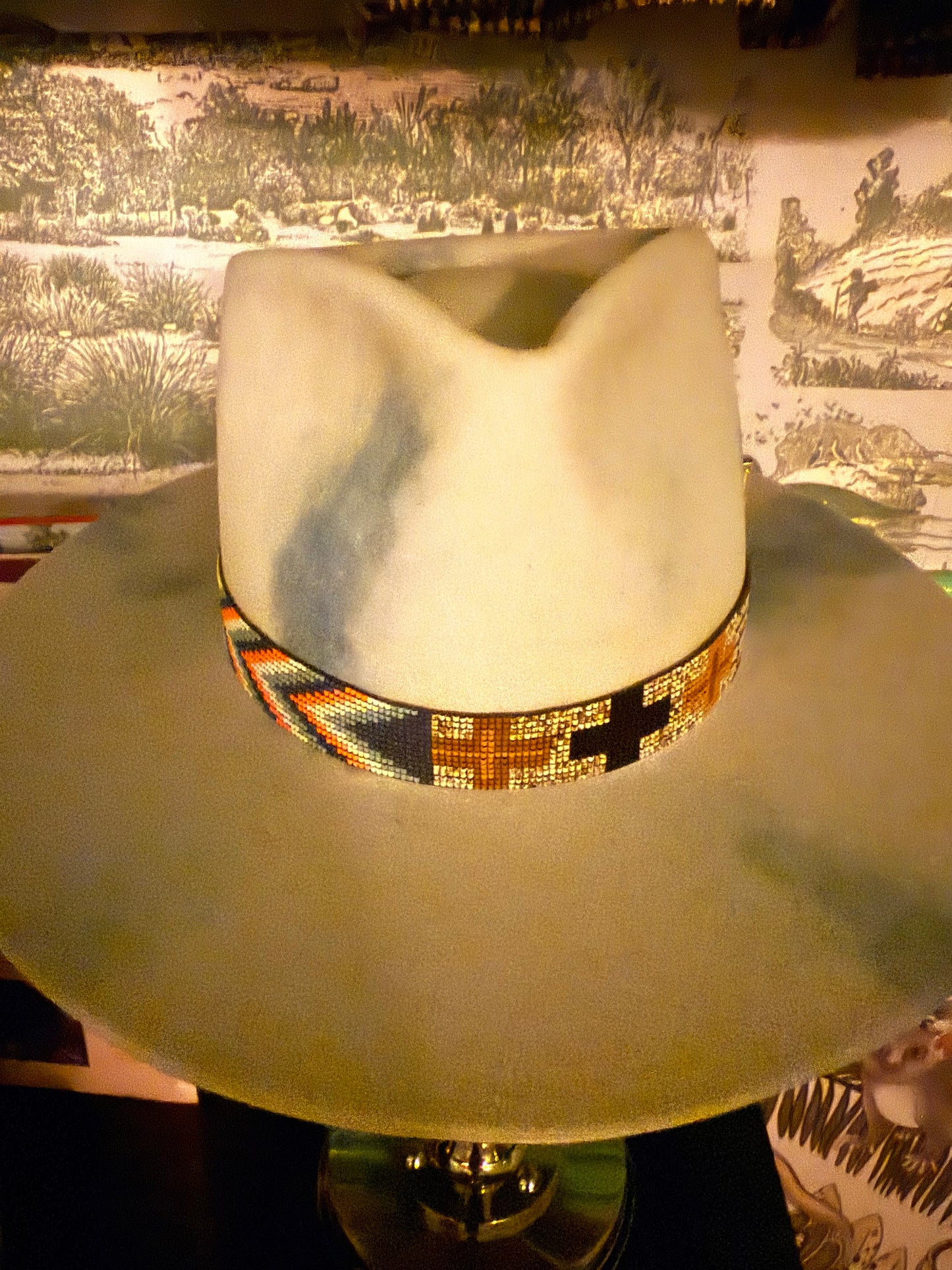 Pure Grit - Ancient Earth tones & Matte Strength Beaded western Hatband