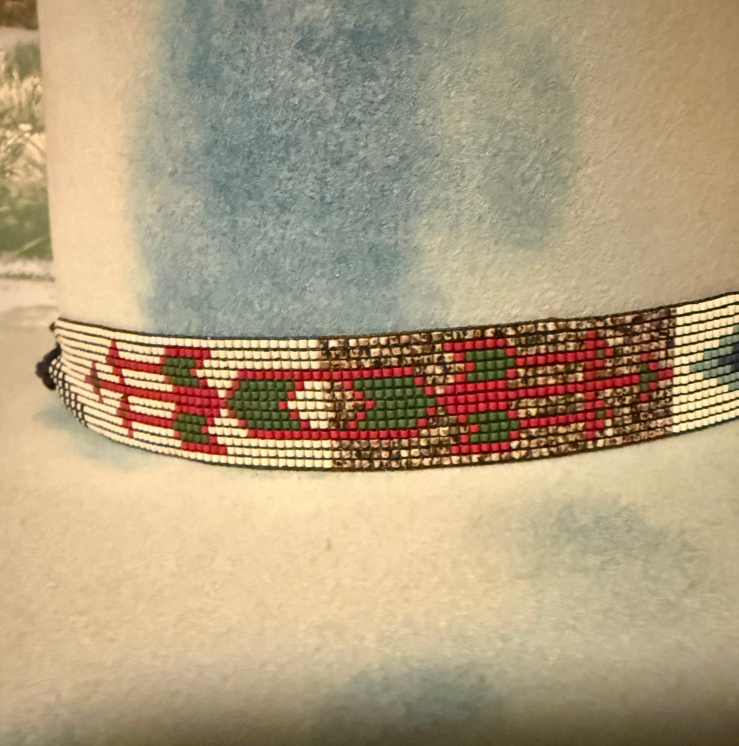Pure Grit - Ancient Earth tones & Matte Strength Beaded western Hatband