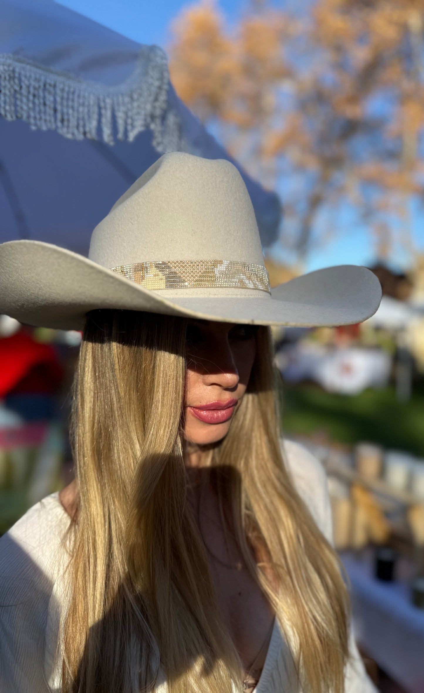 Hallelujah — Gold & White Heirloom Hatband