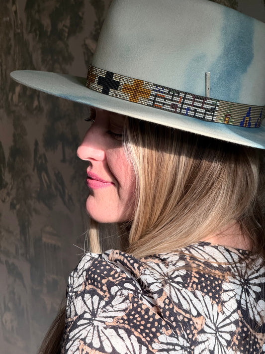 Pure Grit - Ancient Earth tones & Matte Strength Beaded western Hatband